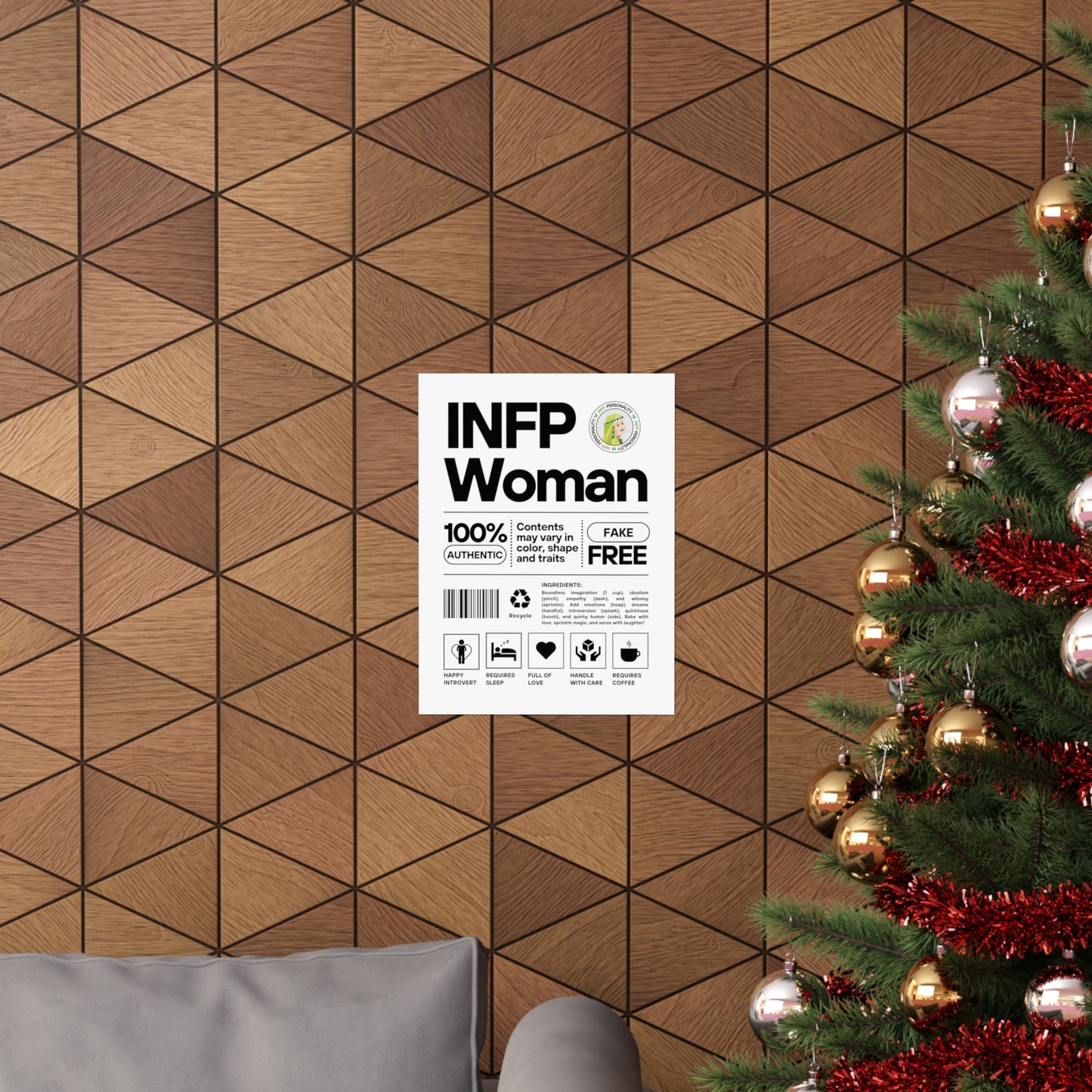 INFP Woman Ingredients Matte Vertical Posters