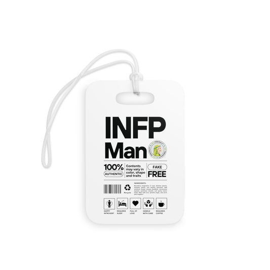 INFP Man Ingredients Plastic Luggage Tags