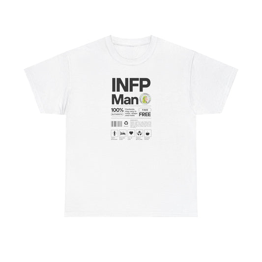 INFP Man Ingredients Black Text Tee